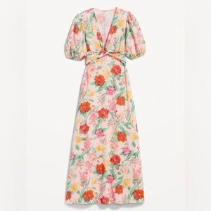 NWT Old Navy Floral Linen-Blend Maxi Dress
